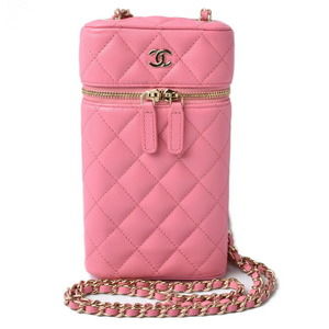 Chanel Bag Blue Case Skin Caviar Shoulder Phone